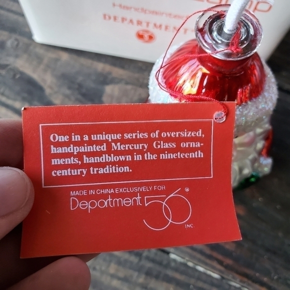 Dept 56 Santa handblown Oil Lamp Mercury Glass Holiday shimmery - Picture 10 of 14